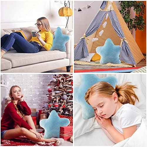 Star Pillow Plush Soft Star Shaped Throw Pillows Toy Stuffed Cushion Blue 16"