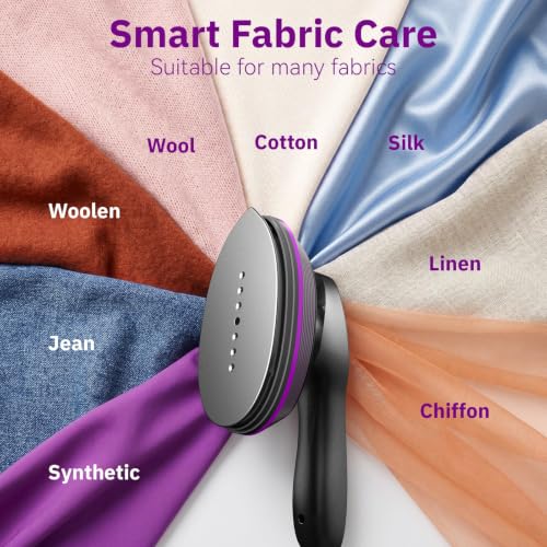 OGHom 2-in-1 Iron & Steamer for Clothes - Rose Pink Handheld Garment Wrinkle Remover
