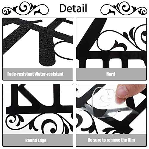 Spakon Wall Stickers for Kitchen Acrylic Decals Kitchen Wall Decorations 3D Mirror Decor for Dining Room Home(Black)