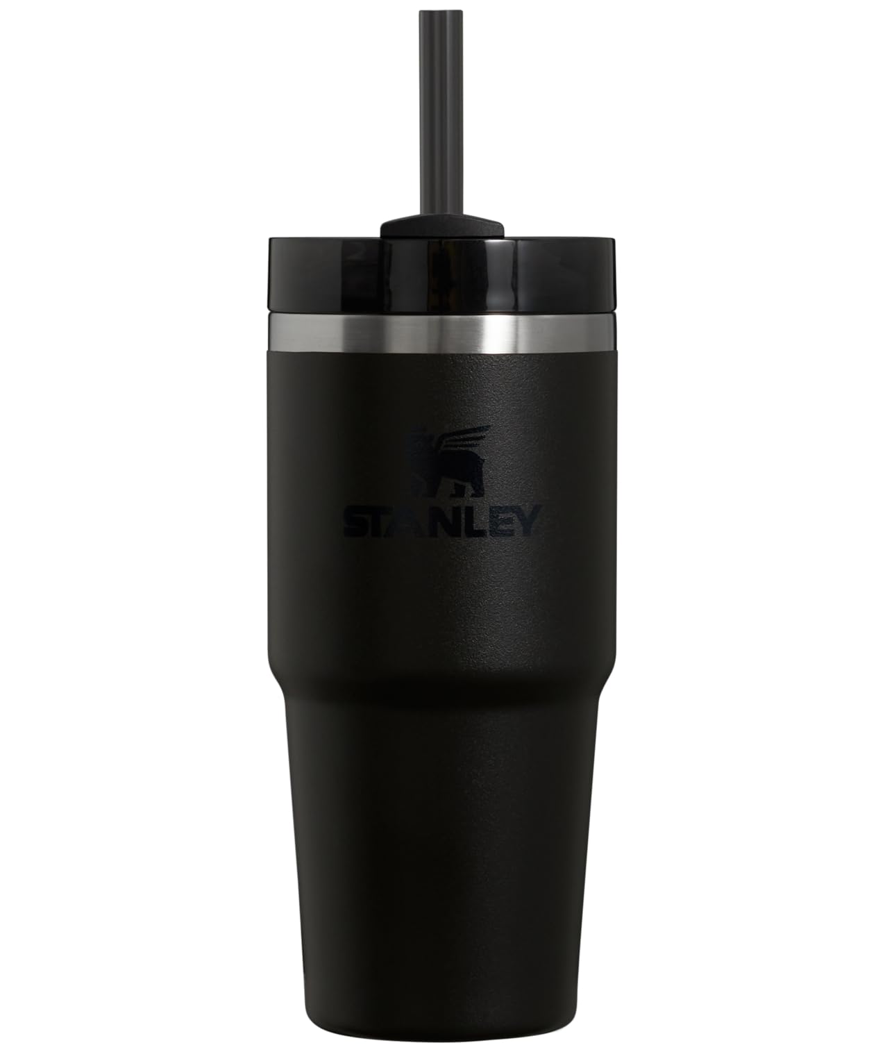 STANLEY Quencher H2.0 Tumbler with Straw 14 oz | Flowstate 3-Position Lid | Cup Holder Compatible for Travel | Insulated Stainless Steel Cup | BPA-Free | Black 2.0