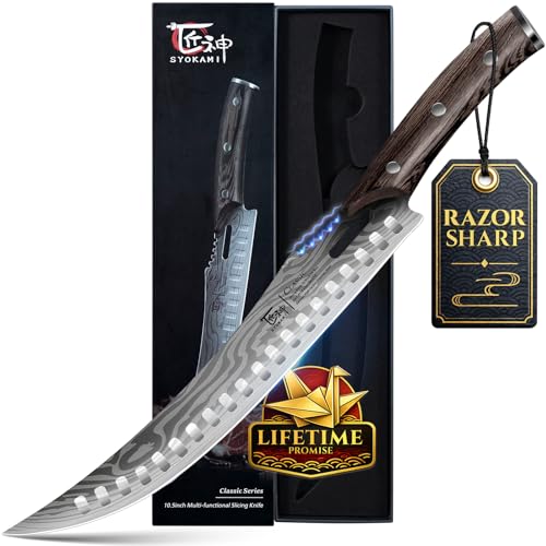10.5 Inch Carving Knife for Meat Cutting - Butcher & Steak Knife