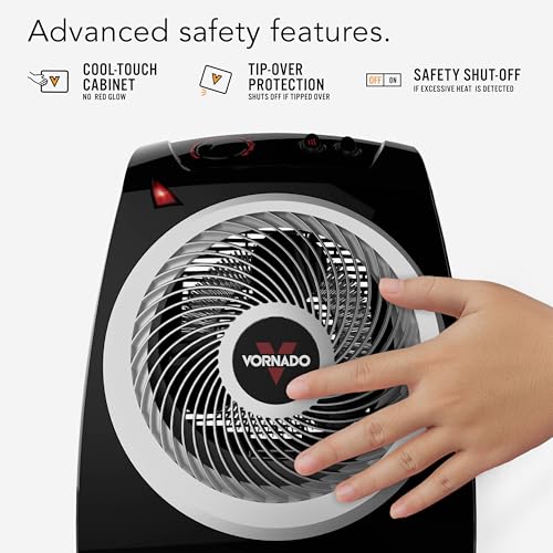 Vornado VH10 (2026) Space Heater with Adjustable Thermostat - Quiet, Black, Model 2025 Variant