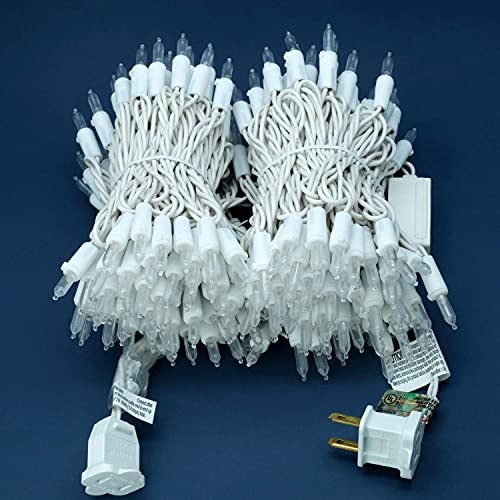 Sweet Shine Cool White LED Christmas String Lights 66ft 200 Bulbs UL Certified