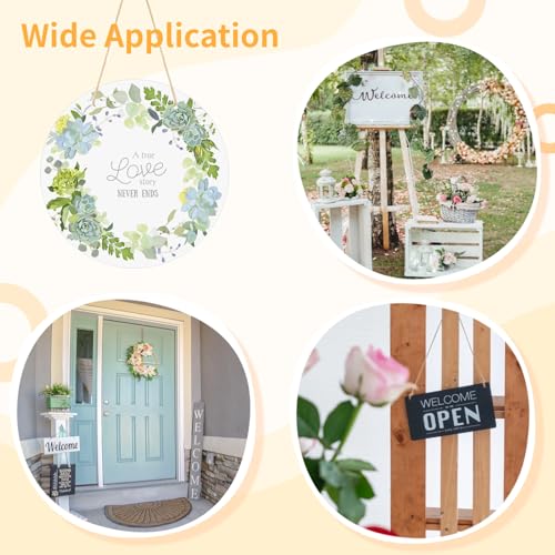 10 Pcs 12 in Aluminum Sublimation Door Hanging Disc Signs, Blank for