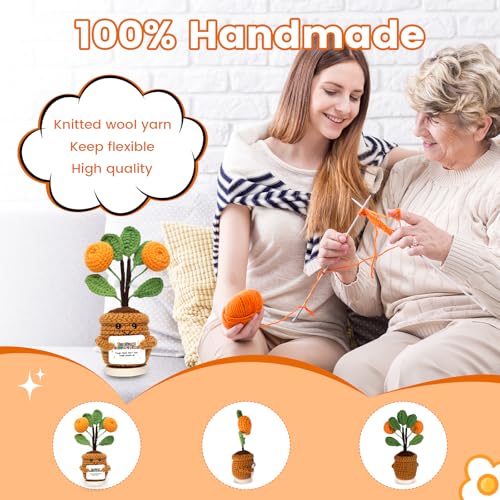 Emotional Support Plant Crochet Flowers Gift for Grandma Women - Sakkrrua