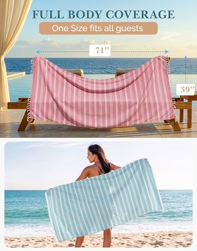 Casa Platino 12-Pack Oversized Turkish-Style Beach Towels 39x71, Soft & Quick-Dry