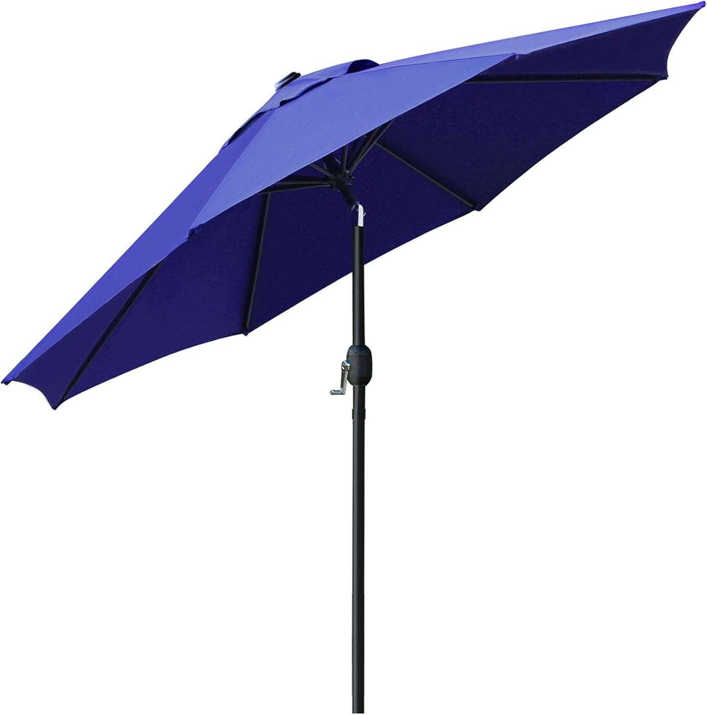 Sunnyglade 9' Patio Umbrella - Durable Outdoor Table Umbrella with 8 Sturdy Ribs | Navy Blue