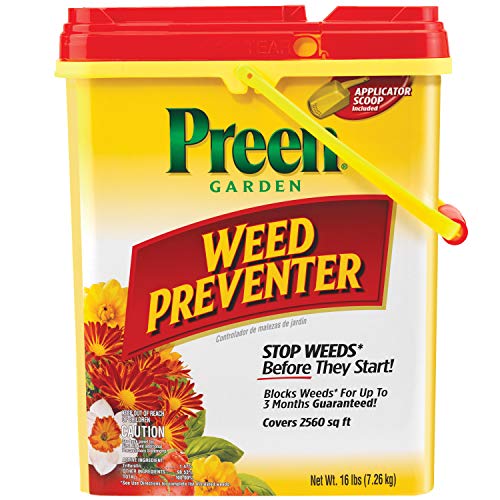 Preen Garden Weed Preventer - 16 lb Pre-Emergent Herbicide for Up to 2,560 sq. ft.