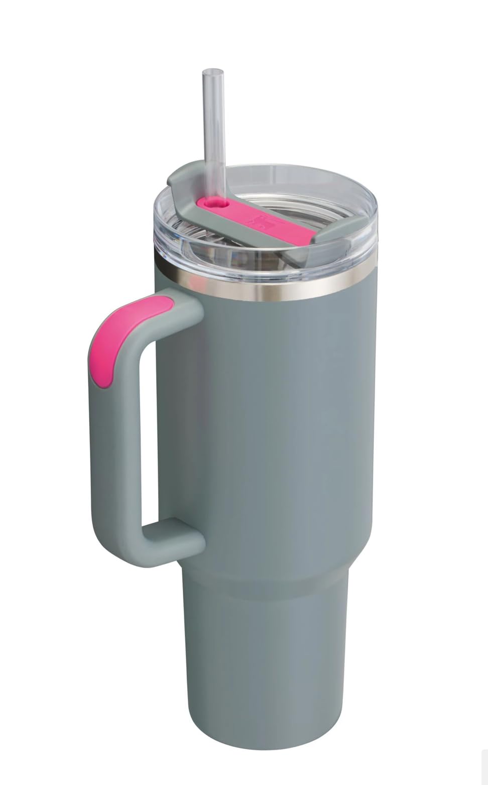 STANLEY Quencher H2.0 FlowState Stainless Steel Vacuum Insulated Tumbler with Lid and Straw for Water, Iced Tea or Coffee (Grey Rock, 40 oz)