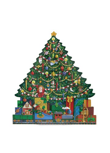 Byers' Choice Christmas Tree Advent Calendar AC02 – 24-Door Wooden Countdown