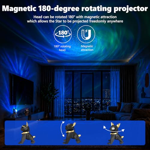 Galaxy Star Projector Nebula Lamp LED Night Light for Bedroom BlackGold