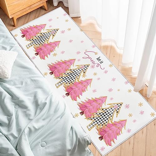 Savannah Christmas Runner Rug 15.7x47.2 in Absorbent Non-Slip Kitchen Mat