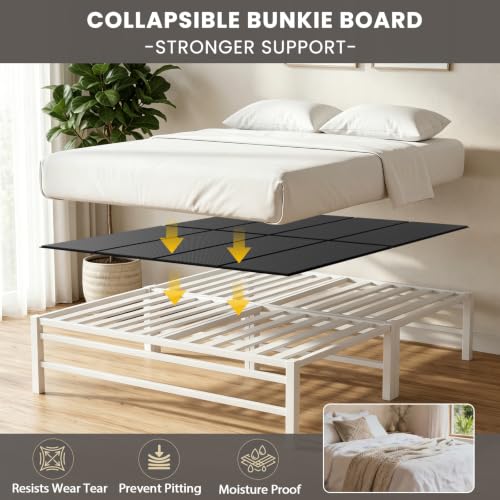 76x80 Inch King Size Folding Bunkie Board - Black Mattress Support