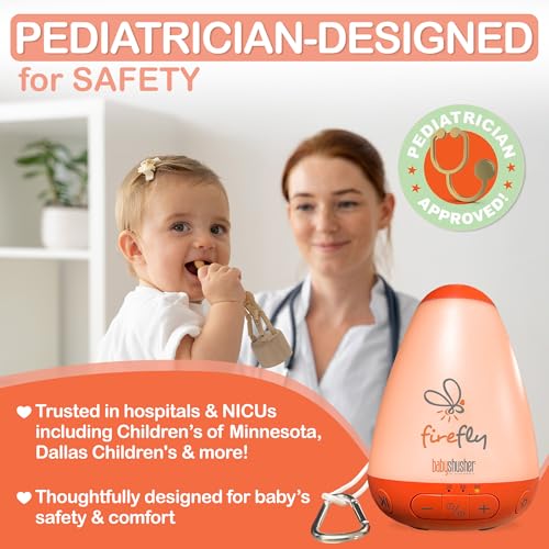 Baby Shusher Firefly Baby Soother with Nightlight & White Noise, Portable Sleep Aid