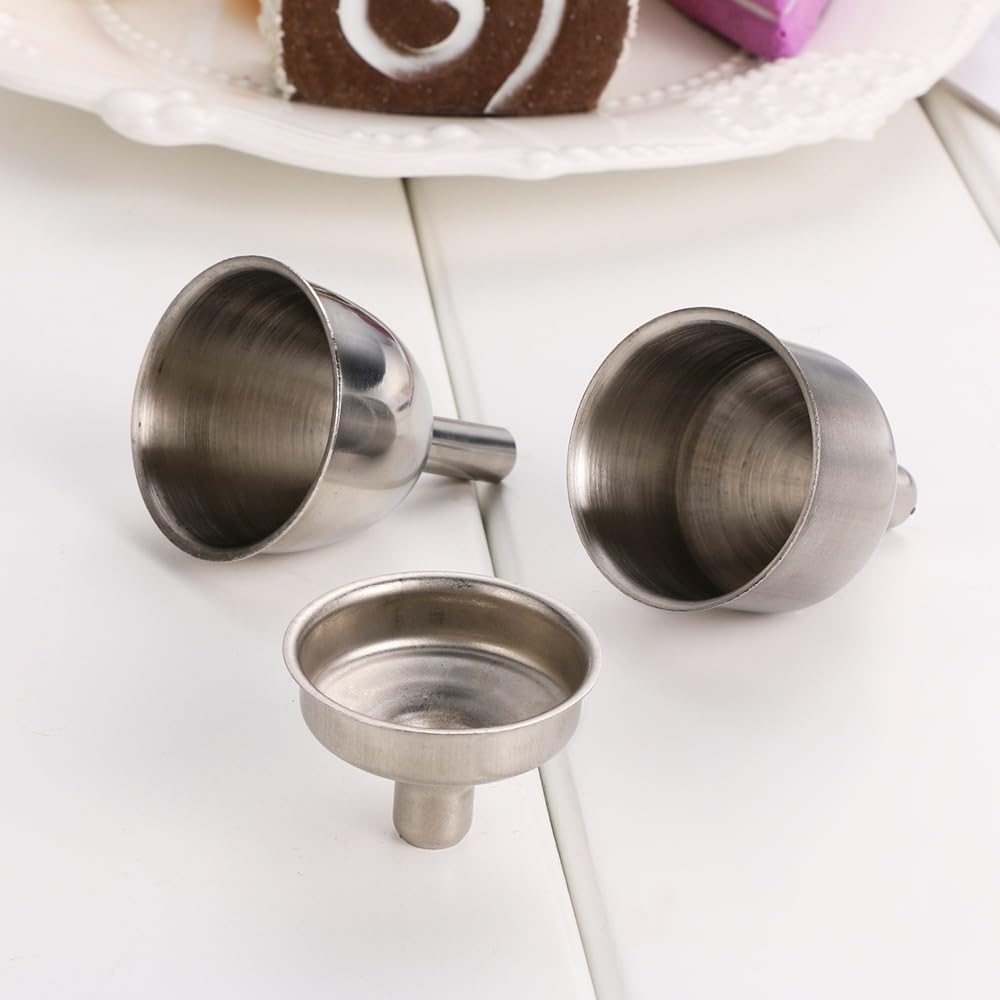 Skiennix Stainless Steel Oil & Vinegar Funnel - Perfect for Wine & Spice Filling | Compact Design