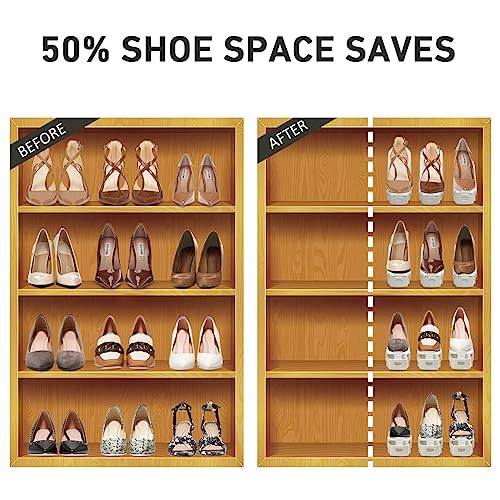 Shoe Slots Organizer 36 Pack - Space Saver 50%,Adjustable Thickening