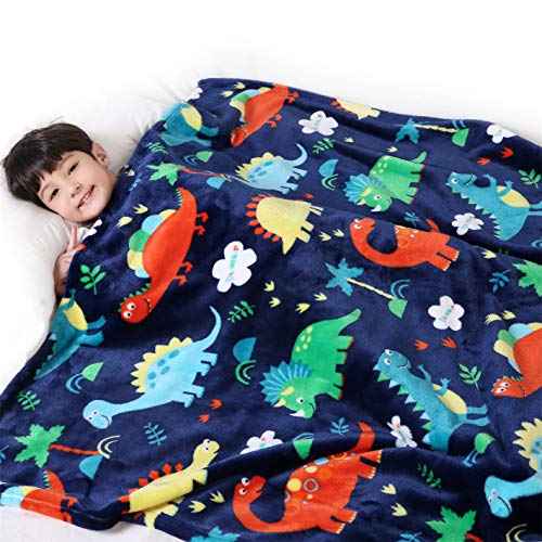 Lukeight Dinosaur Toddler Blanket Gifts for Boys and Girls, Plush Dino Throw Blanket for Kids and Adults, Thick and Warm Kids Blanket Birthday Gifts for Teens (Dinosaur, 50x60 Inches)