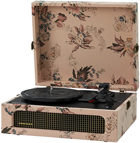 Crosley CR8017B-FL Voyager Record Player, Floral
