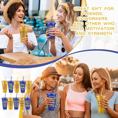 Uiifan 30 Pack Employee Appreciation Gift Cups Blue & Gold - 24oz Team Recognition