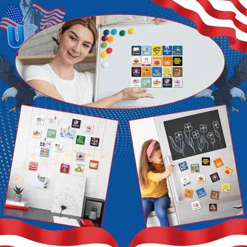 Holiday Magnets for Magnetic Calendar - 42PCS Yom Kippur Halloween Veterans Day Thanksgiving Christmas Calendar Magnet Seasonal Magnetic Calendar for Classroom Home Festival Office Whiteboar