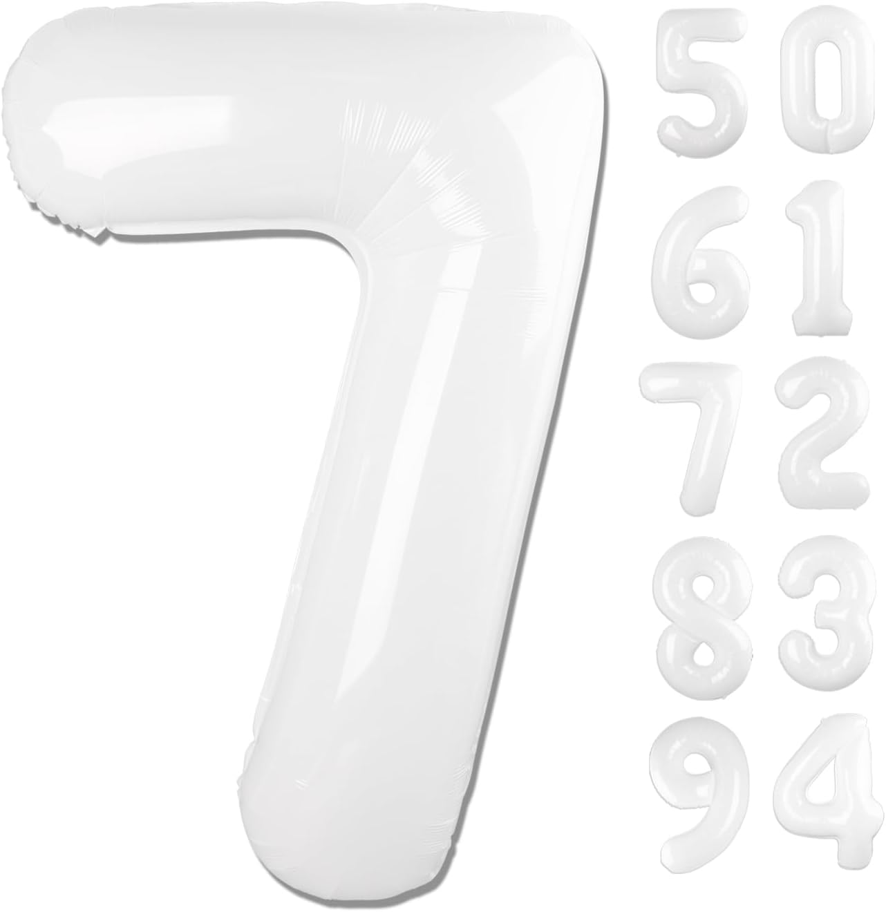 Skiennix 40-Inch Translucent Number 7 Balloon - Perfect 7th Birthday Decoration for Kids & Adults