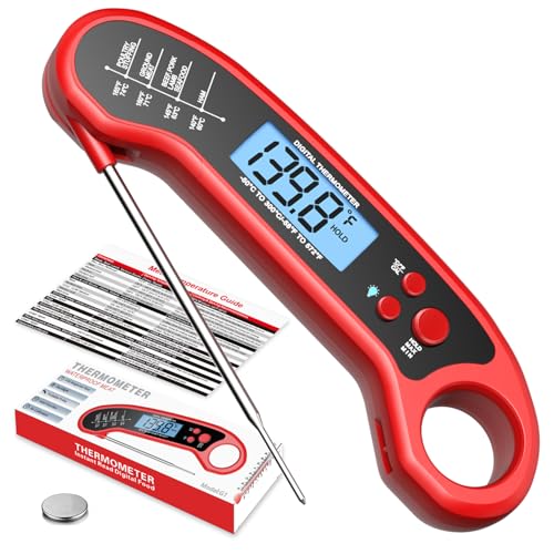 Digital Meat Thermometer for Grilling - Instant Read, Low Light Ready