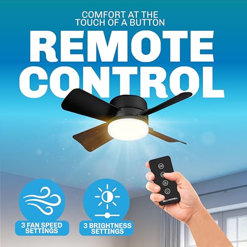 Bell+Howell Socket Breeze 15.4" Portable Fan Light with Remote - Black