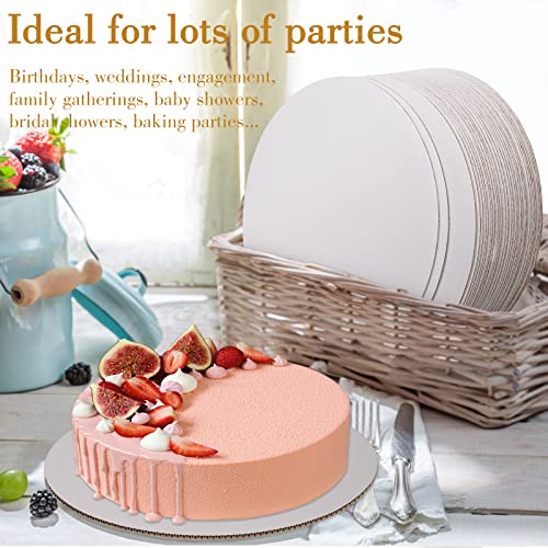 Sudaya 12 Inch Cake Boards 50 Pack - Disposable Round Cardboard Cake Bases