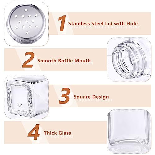 Glass Salt and Pepper Shakers Set - Silver, 2.7oz, Classic Design, 48 Pack