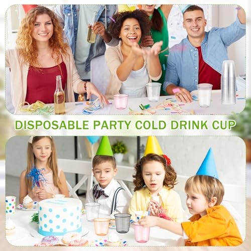 Clear Plastic 12oz Disposable Wine Glasses - 500 Pack, U-Shaped for Parties