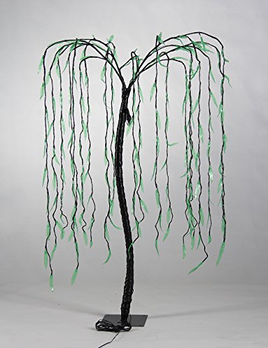 LIGHTSHARE 5.5ft Willow Tree Light – 200 LED Green, Modern Variation, Indoor/Outdoor