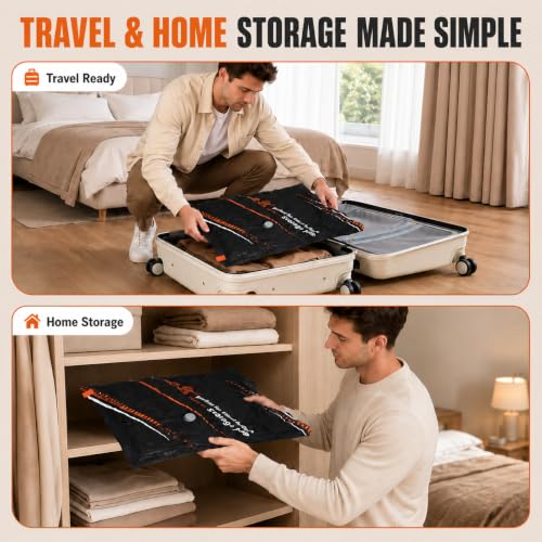 Rechargeable Vacuum Storage Bags 20-Piece Set with Portable Pump – Travel & Home Organization