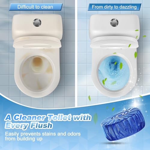 KIISIISO 54 Pack Toilet Bowl Tablets - Automatic Bathroom Cleaner & Deodorizer