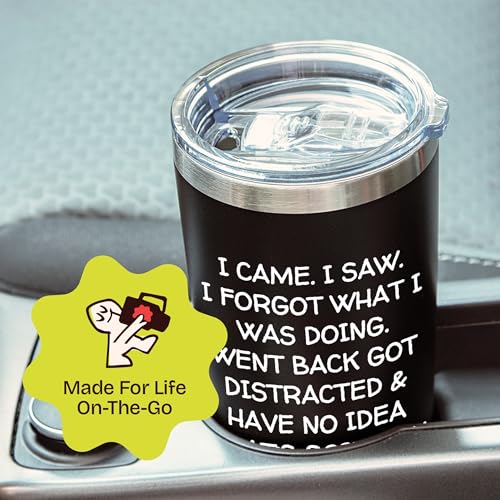 KLUBI 20oz Black Funny Retirement Tumbler - Humorous Birthday Gift for Seniors