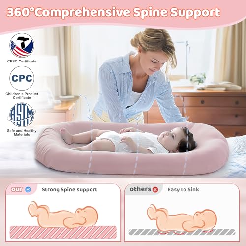 NestleMom Rose Petal Infant Support Cushion for Newborns 0-24 Months