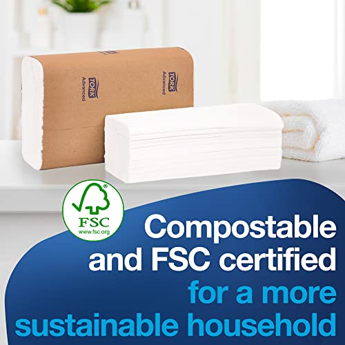 Tork Multifold Hand Towel White, 3-Panel, 250 Towels per Pack, 16