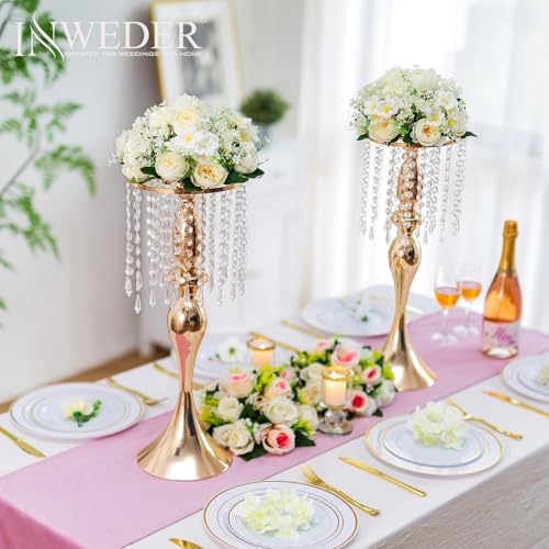 Inweder White Silk Flower Balls Centerpieces Set of 10 for Weddings & Events