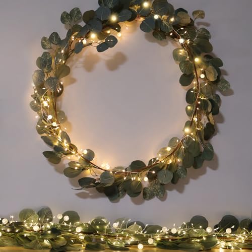 Battery Powered Fairy Lights with Remote, 100 LED Cluster Lights Christmas Waterproof Twinkly Globe String Lights for Christmas Tree Copper Wire Firecracker Light for Bedroom Indoor Decoration