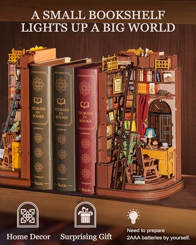 British Style Bookend Kit - DIY Miniature Study Nook & Shelf Decor
