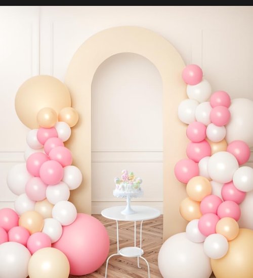 Babenest 7.2Ft Spandex Open Arch Backdrop - Fitted Double-Sided U-Shaped Cover for Weddings & Events | Ivory