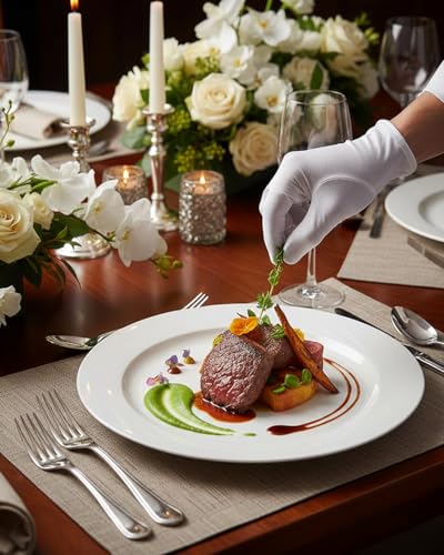 Disposable Dinner Plates - 10.25 Inch White Plastic Plates - Pack of 100 - Perfect for Parties & Weddings