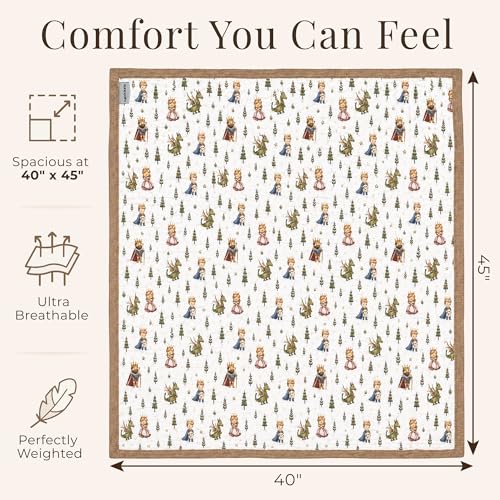 Organic Cotton Muslin Baby Blanket Farm Variation - Soft, Breathable Toddler Swaddle for Boys & Girls