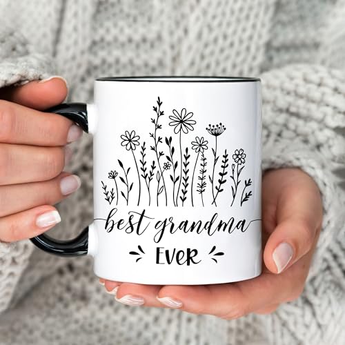 Grandma Best Ever Mug 11oz — Hyturtle Grandma Gift Set with Keychain