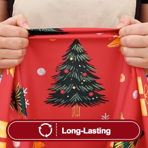 Smiry 2-Pack Waterproof Rectangular Christmas Tablecloth 30x96 Fitted Cover