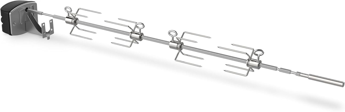 Weber 36" Rotisserie | Electric-Powered Stainless Steel Shaft with Secure Forks for Genesis Grills