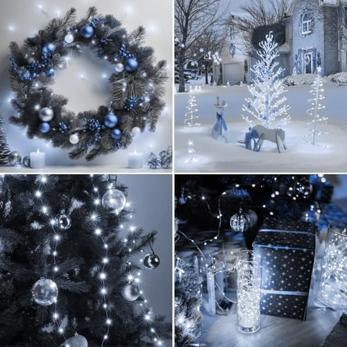 kolpop 12 Pack LED Fairy Lights Battery Operated with 3 Modes, Mini Twinkle String Lights Battery Powered Waterproof for Christmas Mason Jars Party(Red&Green)