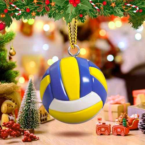 Volleyball Ornament Volleyball Gifts for Teen Girls Players Birthday Keepsake for Christmas Tree Decorations