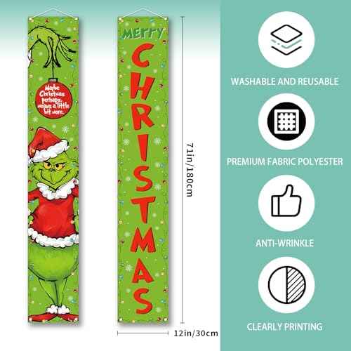 Christmas Decorations Merry Christmas Welcome Sign Winter New Year Xmas Party Decorations and Supplies for Home-12¡¿71''