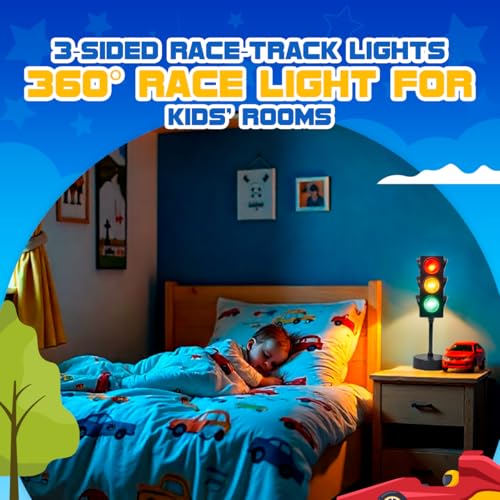 Traffic Light Lamp 11 Inch with Remote Control, 3 Color Changing Modes