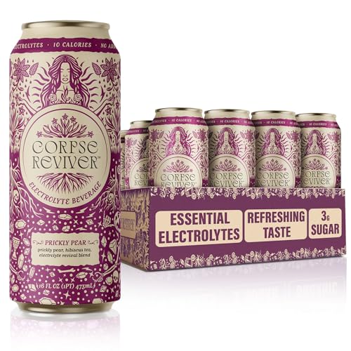 Electrolyte Sparkling Water with Prickly Pear - 12 Pack of Revitalizing Hydration
